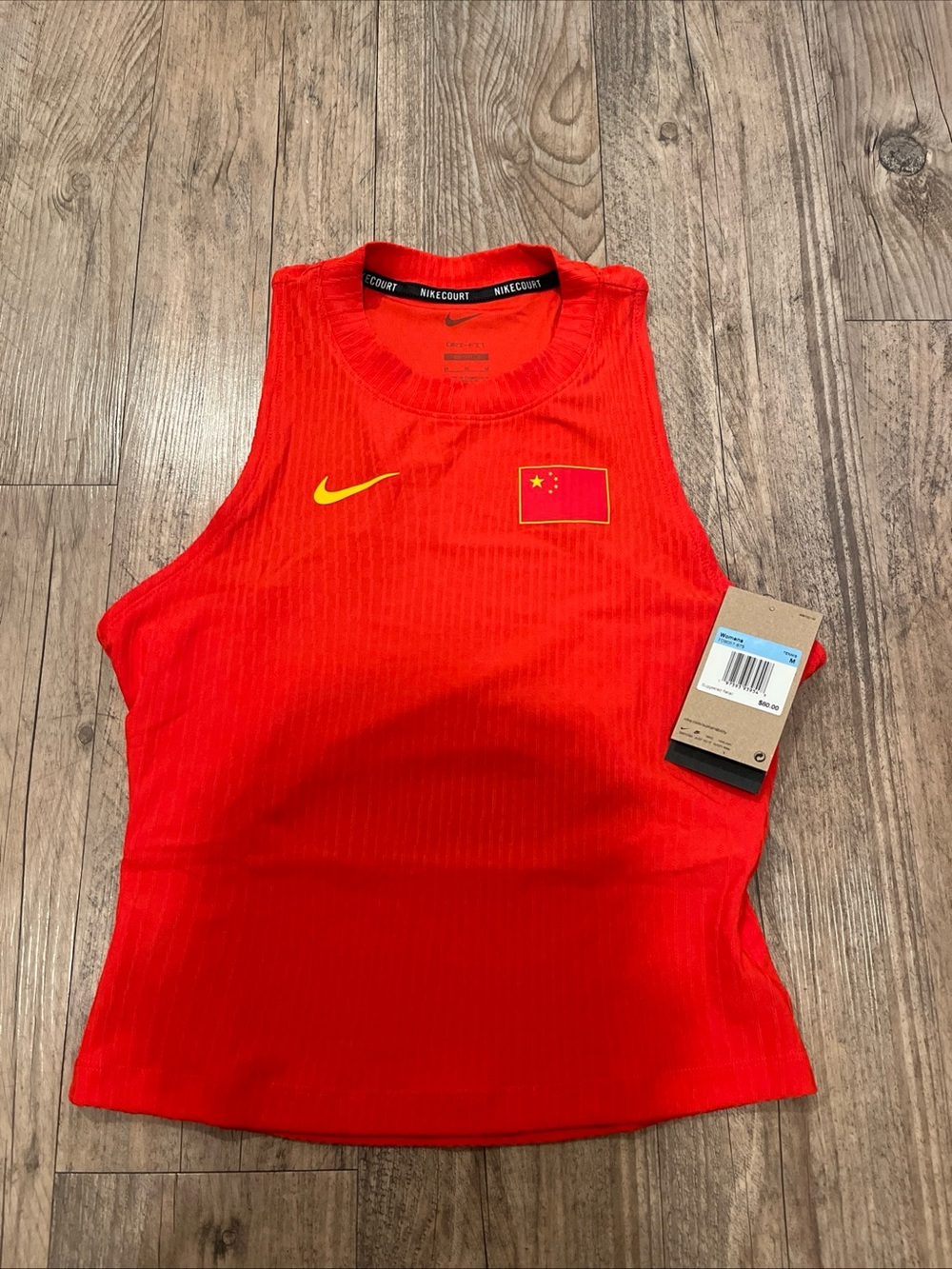 NWT Nike China Court Slam Dri-FIT Tennis Tank Top Red FD9057-675 Women’s Size M